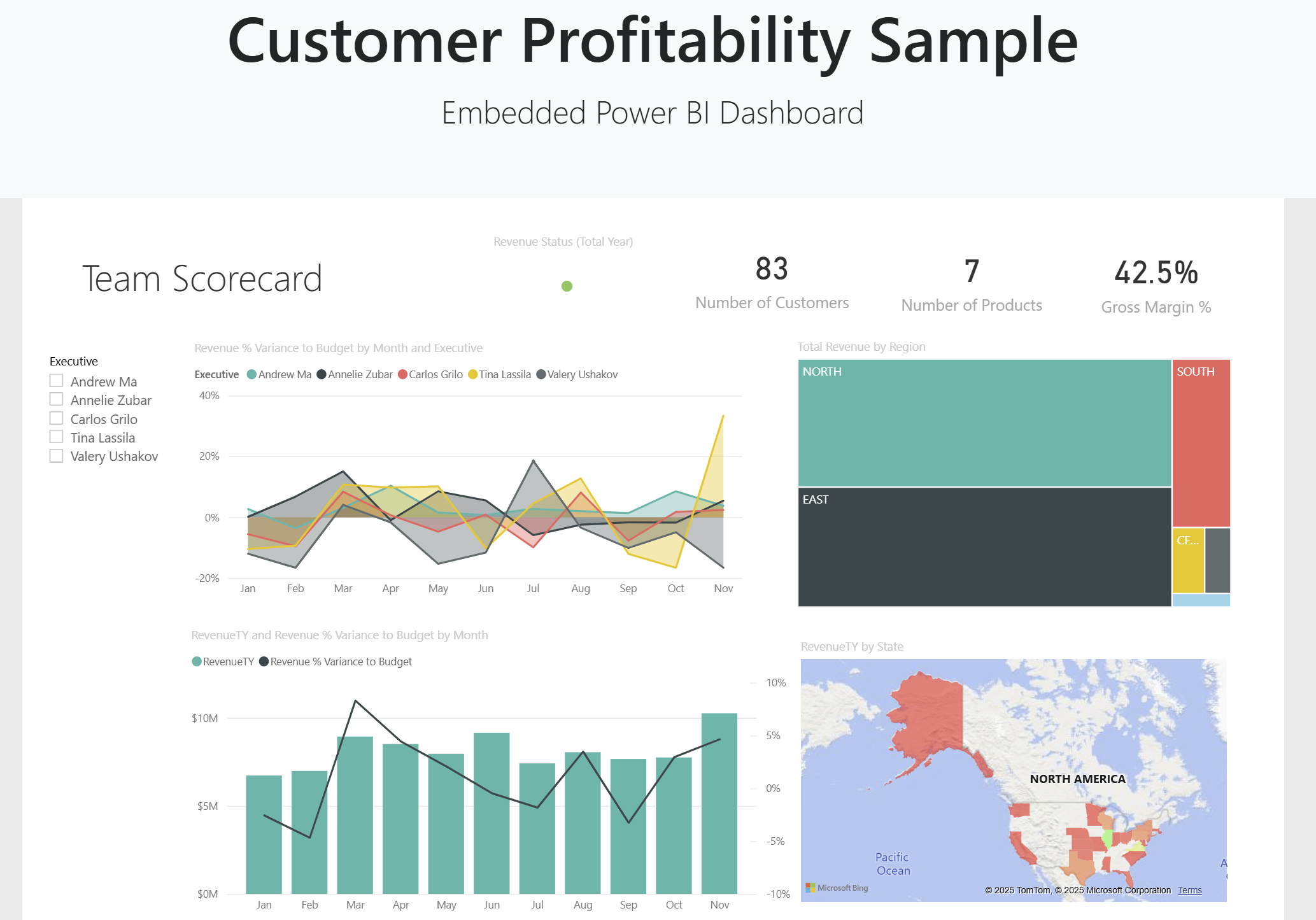 Customer Profitability Sample Screenshot